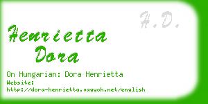 henrietta dora business card